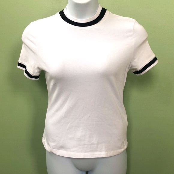 Alexander Wang White Cotton Tshirt Sz S - Picture 1 of 10